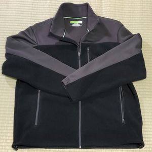 Black and grey Tek Gear fleece jacket